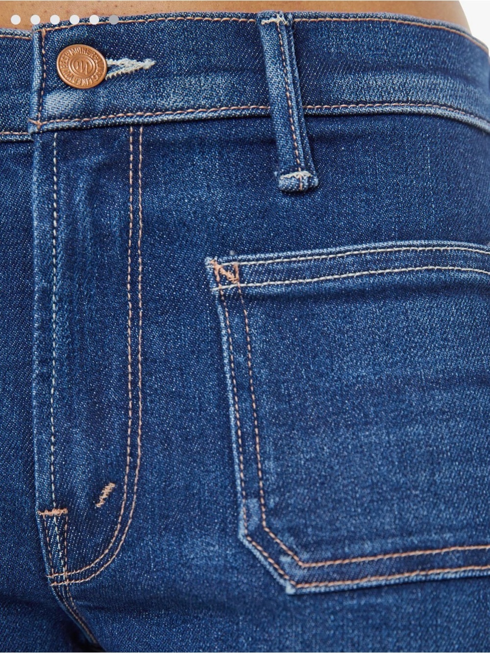 MOTHER Lil Patch Pocket Mid Rise Maven Ankle Wide Leg Jeans in Cocktail Hour 23 - Picture 5 of 12
